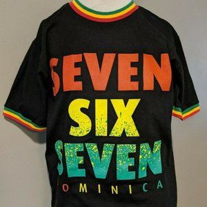 Dominica Seven Six Seven Rainbow Tee Size S